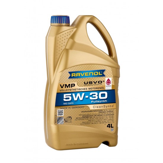 Ravenol VMP 5W30 USVO 4L – Ulei Motor Full Sintetic VW 504.00 / 507.00, BMW LL‑04, MB 229.51