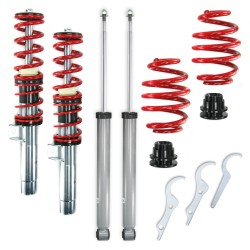 Kit suspensie reglabilă (coilover) Redline pentru BMW E46 4/6 cilindri (1998–2005) bielete antiruliu  incluse