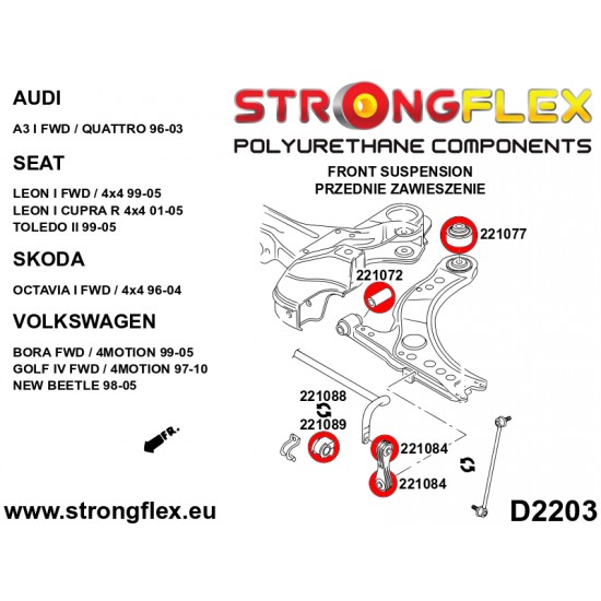 Anti roll bar link bush sport