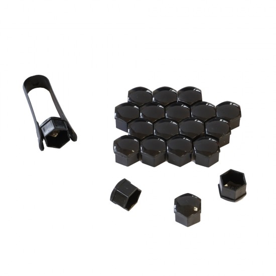 Capac Prezoane 21 Mm Negru Set 20 Buc+Cleste