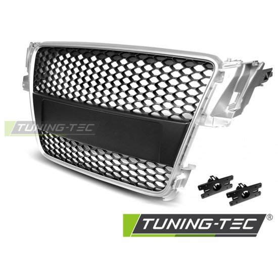 Grila radiator argintiu compatibil cu  AUDI A5 07-06.11