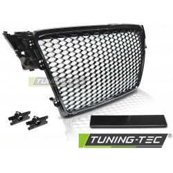 Grila radiator negru lucios compatibil cu AUDI A4 B8 08-11