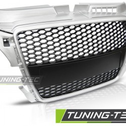 Grila radiator argintiu compatibil cu AUDI A3 (8P) sport 04.08-07.12