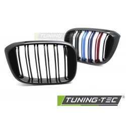 Grila sport negru TRI-COLOUR duble compatibil cu BMW X3 G01 17-21 / X4 G02 18-21