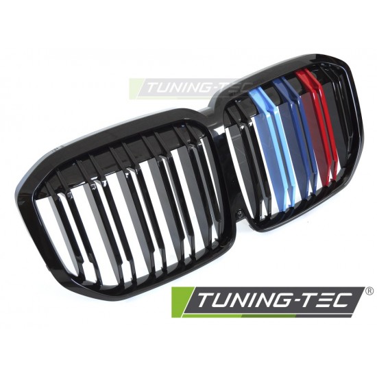 Grila sport Negru lucios TRI-COLOUR duble compatibil cu BMW X7 G07 18-22