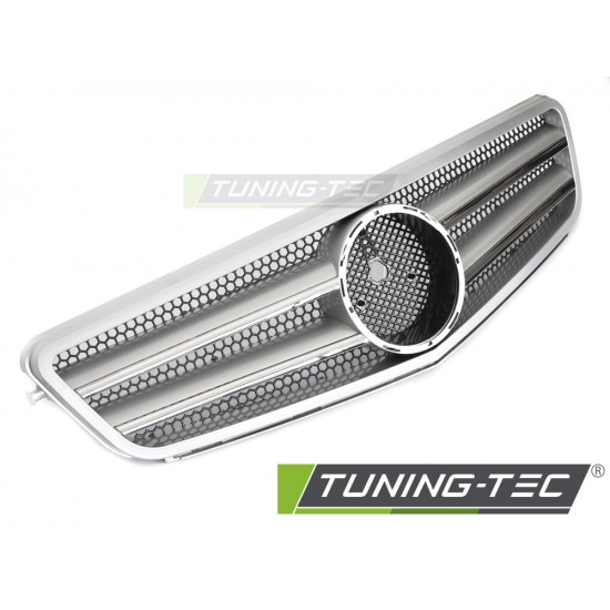 Grila sport SILVER crom compatibil cu MERCEDES W204 / S204 07-14