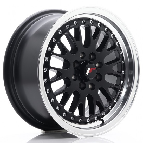 Janta aliaj JR Wheels JR10 15x7 ET30 4x100/108 Matt Negru w/Buza polisata