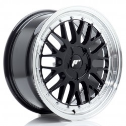 Janta aliaj JR Wheels JR23 17x8 ET20-45 5H BLANK Negru Lucios w/Buza polisata