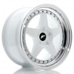 Janta aliaj JR Wheels JR6 17x9 ET20-35 5H BLANK White w/Buza polisata