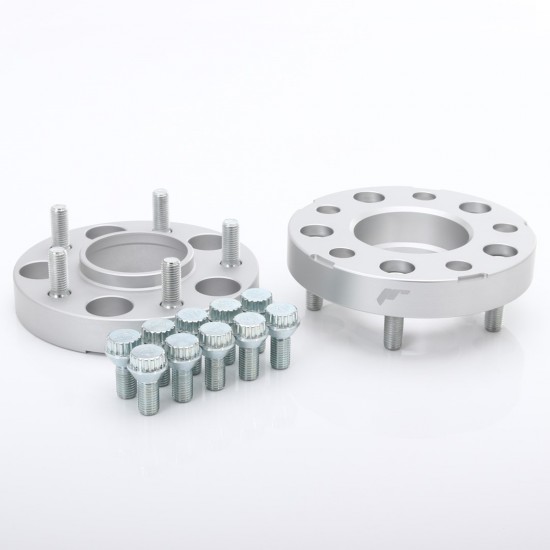 Set 2 distantiere conversie prezon la piulita 20MM 4X100 57,1 57,1 ARGINTIU