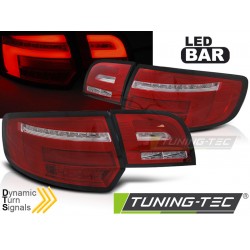 Stopuri tub led rosu-alb SEQ compatibil cu AUDI A3 8P 5D 08-12