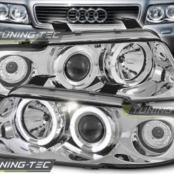 Faruri Angel Eyes crom compatibil cu AUDI A4 11.94-12.98