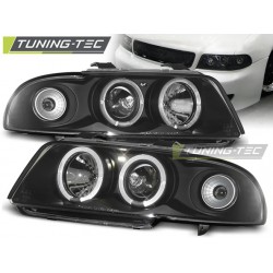 Faruri cu Angel Eye pe fundal negru compatibil cu AUDI A4 11.94-12.98