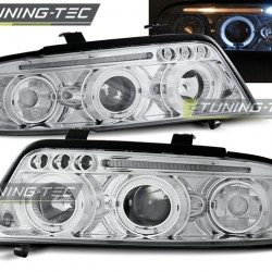 Faruri Angel Eyes crom compatibil cu AUDI A4 01.99-09.00