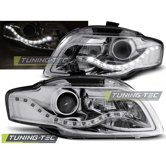 Faruri DAYLIGHT crom compatibil cu AUDI A4 B7 11.04-03.08