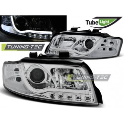 Faruri cu lumina tub crom compatibil cu AUDI A4 10.00-10.04