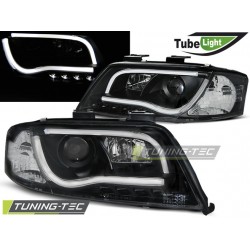 Faruri cu lumina tub negru compatibil cu AUDI A6 06.01-05.04