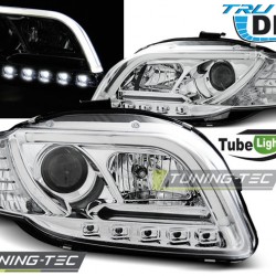 Faruri cu lumina tub DRL crom compatibil cu AUDI A4 B7 11.04-03.08