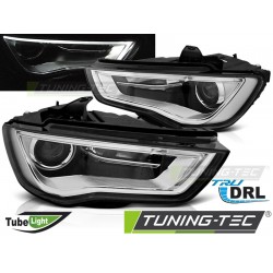 Faruri cu lumina tub DRL negru compatibil cu AUDI A3 8V 12-16
