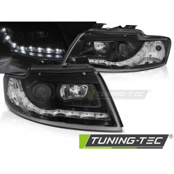 Faruri cu DRL pe fundal negru compatibil cu AUDI A4 B6 CABRIO 02-06