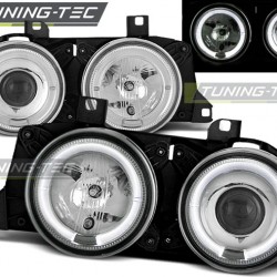 Faruri Angel Eyes crom compatibil cu BMW E32/E3