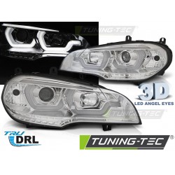 Faruri cu lumina tub DRL crom compatibil cu BMW X5 E70 07-13