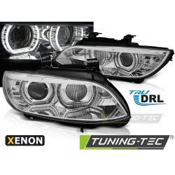 Faruri cu Xenon Angel Eyes Led crom compatibil cu BMW E92/E93 06-10