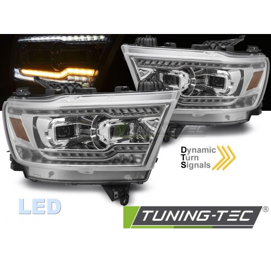 Faruri full Led crom compatibil cu DODGE RAM 19-22