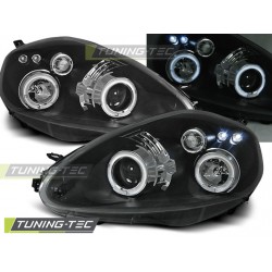 Faruri FIAT GRANDE PUNTO 09.05-08 Angel Eyes negru