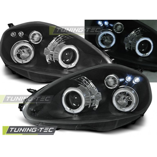 Faruri FIAT GRANDE PUNTO 09.05-08 Angel Eyes negru
