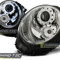 Faruri Angel Eyes crom compatibil cu BMW MINI (COOPER) 06-14