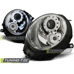 Faruri Angel Eyes crom compatibil cu BMW MINI (COOPER) 06-14
