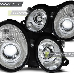 Faruri Angel Eyes crom compatibil cu MERCEDES W208 CLK 03.97-04.02