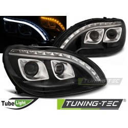 Faruri cu lumina tub negru compatibil cu MERCEDES W220 S-KLASA 09.98-05.05