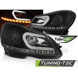 Faruri cu lumina tub negru compatibil cu MERCEDES W204 11-14