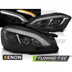 Faruri cu Xenon DAYLIGHT negru compatibil cu MERCEDES W221 05-09