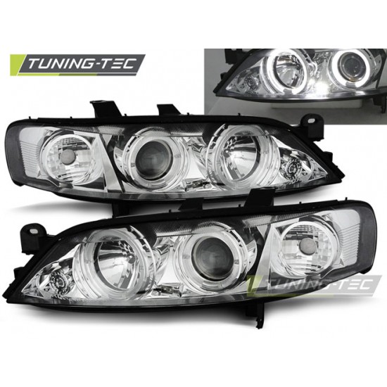 Faruri OPEL VECTRA B 99-03.02 Angel Eyes crom