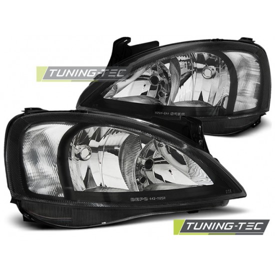 Faruri OPEL CORSA C 11.00-09.06 negru