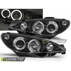 Faruri PEUGEOT 206 10.98-02 Angel Eyes negru