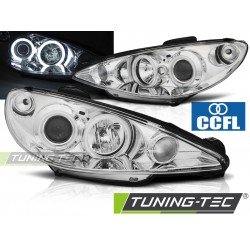 Faruri PEUGEOT 206 02- Angel Eyes crom CCFL