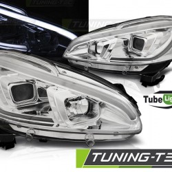 Faruri PEUGEOT 208 4.12-06.15 cu lumina tub crom