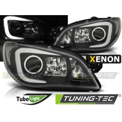 Faruri SUBARU IMPREZA II GD 06-07 cu lumina tub negru HID
