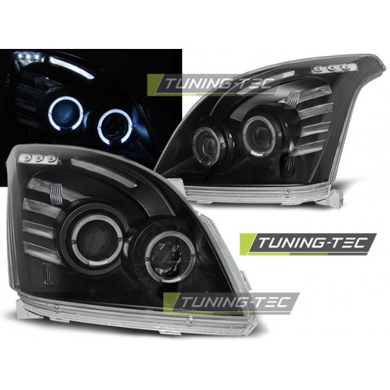 Faruri TOYOTA LAND CRUISER 120 03-09 Angel Eyes negru