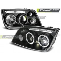 Faruri cu Angel Eyes pe fundal negru compatibil cu VW BORA 09.98-07.05