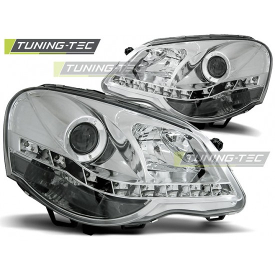 Faruri DAYLIGHT crom compatibil cu VW POLO 9N3 04.05-09
