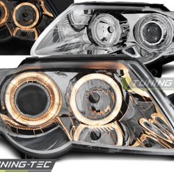 Faruri Angel Eyes crom compatibil cu VW PASSAT B6 3C 03.05-10