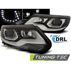 Faruri True Drl cu fundal negru compatibil cu VW TIGUAN 2011 - 12.2015