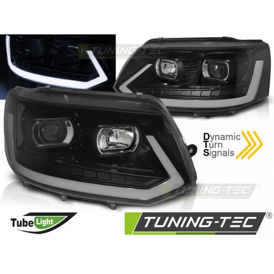 Faruri cu lumina tub negru SEQ compatibil cu VW T5 2010-2015