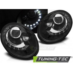 Faruri cu DRL pe fundal negru compatibil cu VW NEW BEETLE 06-12