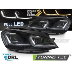 Faruri FULL Led SILVER SEQ DRL compatibil cu VW GOLF VII 13-17
